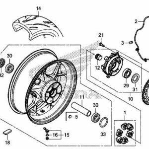 42650-MKF-D40ZC HINTERRAD FELGE
