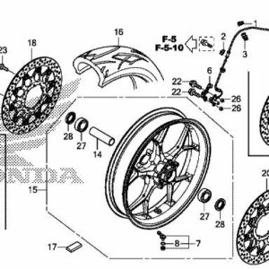 44650-MKF-D40ZD VORDERRAD FELGE