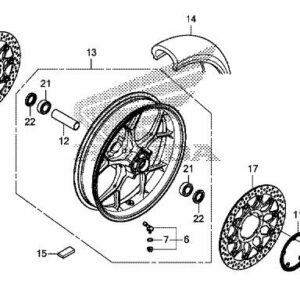 44650-MKJ-D00ZB VORDERRAD FELGE