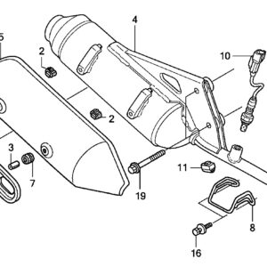 18300-KTF-890 AUSPUFF HONDA SH125